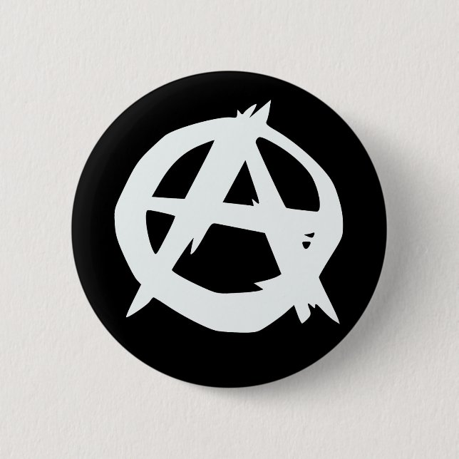 Macaron Rond 5 Cm Bouton de logo d'anarchiste (Devant)