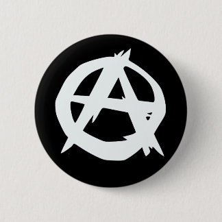 Macaron Rond 5 Cm Bouton de logo d'anarchiste