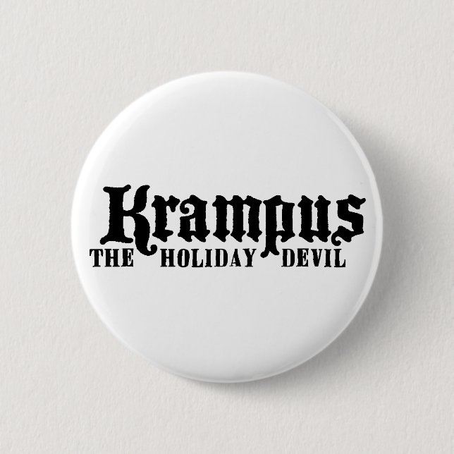 Macaron Rond 5 Cm Bouton de logo de Krampus (Devant)