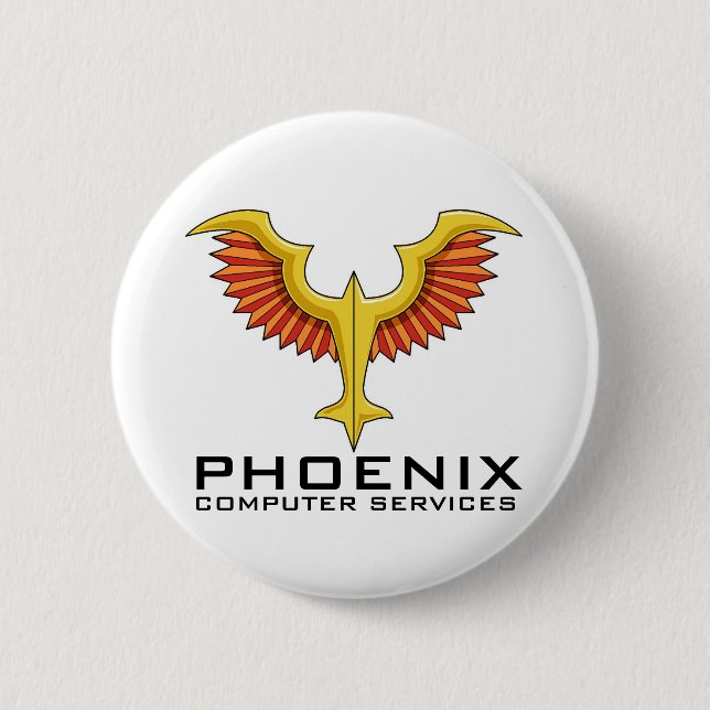 Macaron Rond 5 Cm Bouton de logo de PHOENIX (Devant)