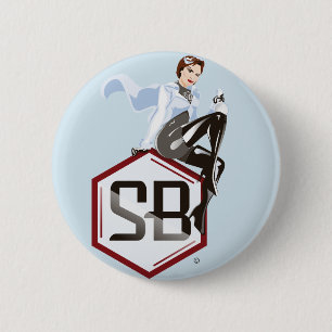 Macaron Rond 5 Cm Bouton de logo de SciBabe