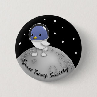 Macaron Rond 5 Cm Bouton de logo de société de Tweep de l'espace