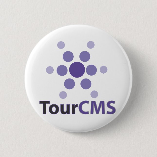 Macaron Rond 5 Cm Bouton de logo de TourCMS (Devant)