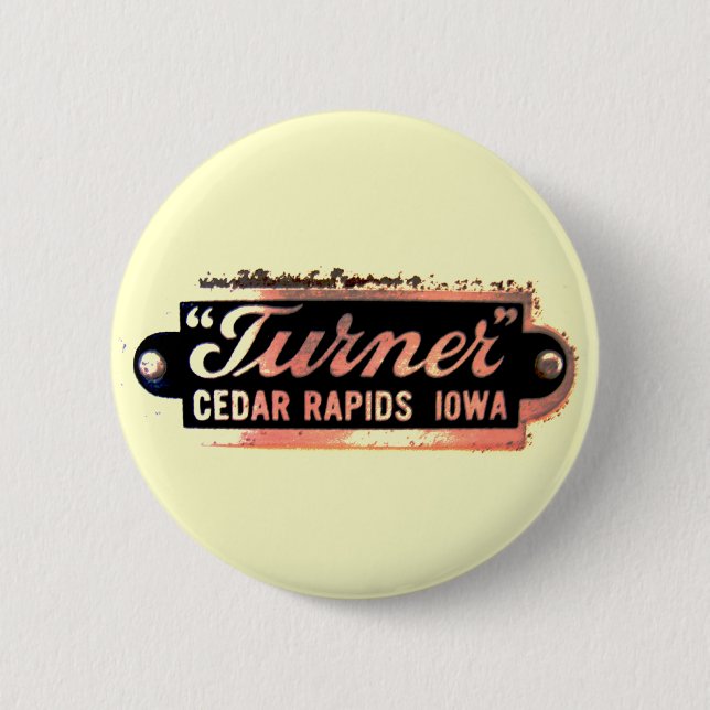 Macaron Rond 5 Cm Bouton de logo de Turner Company (Devant)