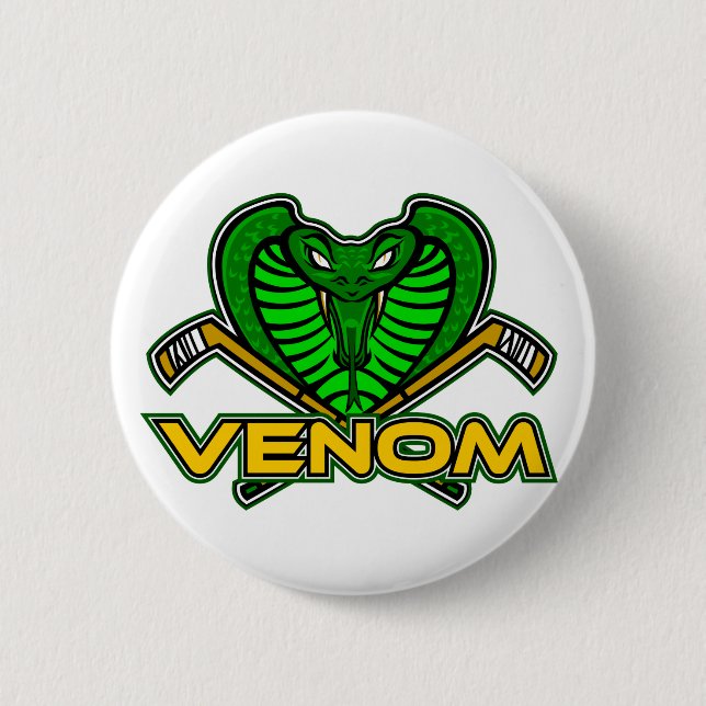 Macaron Rond 5 Cm Bouton de logo de venin (Devant)