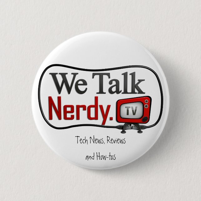 Macaron Rond 5 Cm Bouton de logo de WeTalkNerdy.tv (Devant)