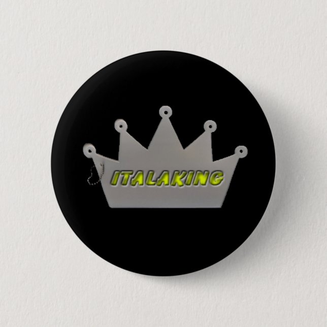 Macaron Rond 5 Cm Bouton de logo d'Italaking (Devant)