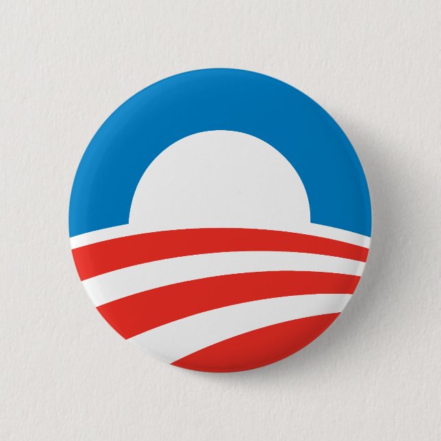 Macaron Rond 5 Cm Bouton de logo d'Obama (Devant)