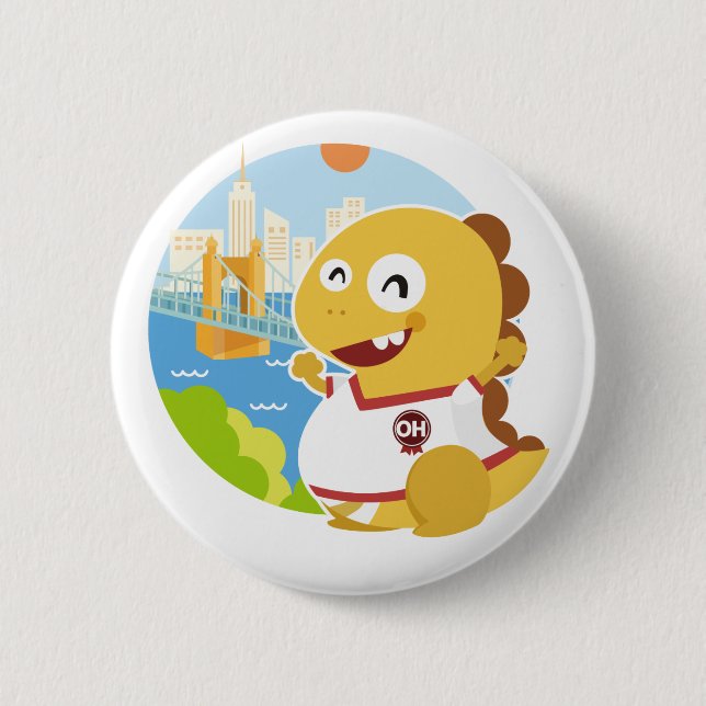 Macaron Rond 5 Cm Bouton de l'Ohio VIPKID (Devant)