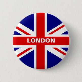 Macaron Rond 5 Cm Bouton de Londres Union Jack