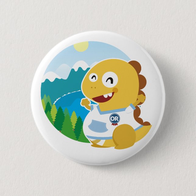 Macaron Rond 5 Cm Bouton de l'Orégon VIPKID (Devant)
