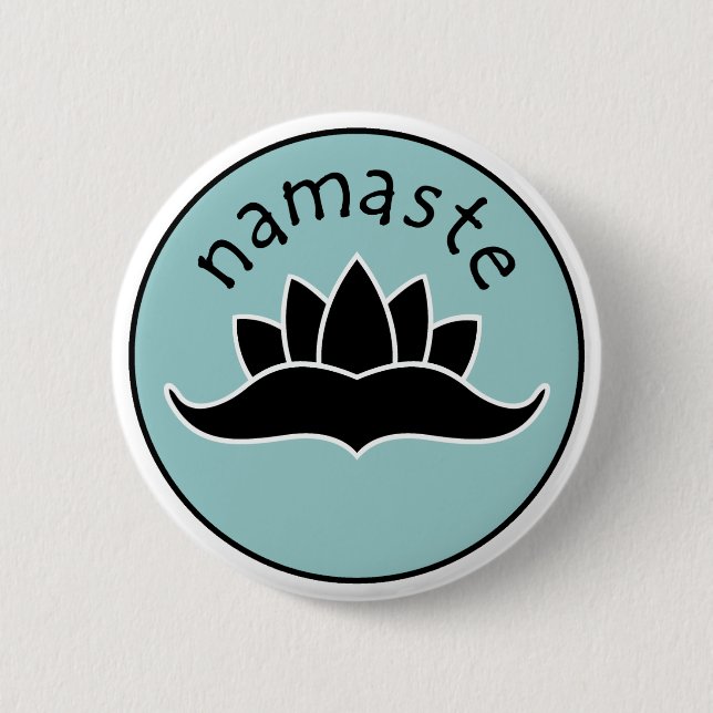Macaron Rond 5 Cm Bouton de Lotus Namaste (Devant)