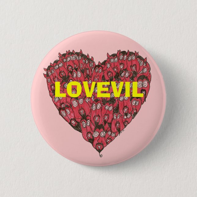 Macaron Rond 5 Cm Bouton de Lovevil (Devant)