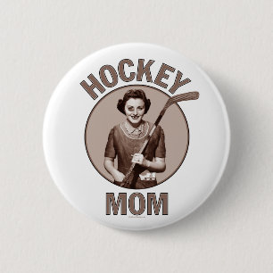 Macaron Rond 5 Cm Bouton de lumière de maman d'hockey