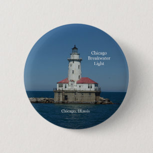 Macaron Rond 5 Cm Bouton de lumière de rupture de Chicago