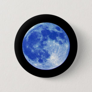 Macaron Rond 5 Cm Bouton de lune bleue