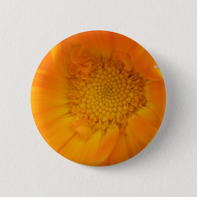 Macaron Rond 5 Cm Bouton de macro orange Marigold (Devant)