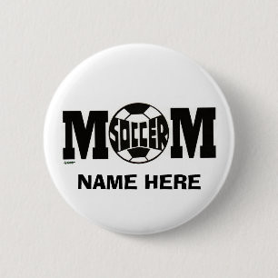 MACARON ROND 5 CM BOUTON DE MAMAN DU FOOTBALL (COUTUME)