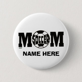 MACARON ROND 5 CM BOUTON DE MAMAN DU FOOTBALL (COUTUME)
