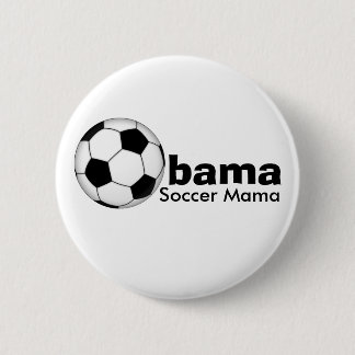 Macaron Rond 5 Cm Bouton de maman du football d'Obama