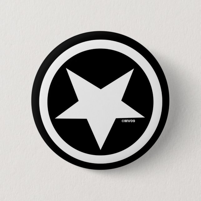 Macaron Rond 5 Cm Bouton de Marc Vachon Blackstar (Devant)