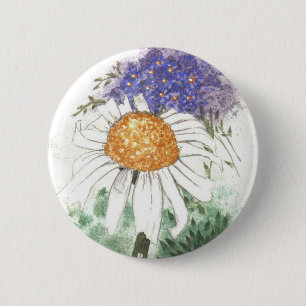 Macaron Rond 5 Cm Bouton de "marguerite"