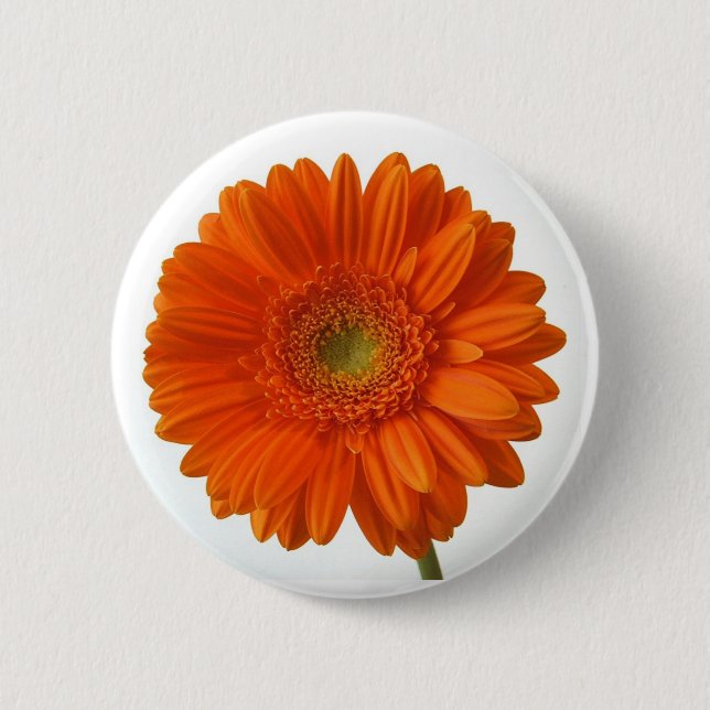 Macaron Rond 5 Cm Bouton de marguerite orange (Devant)