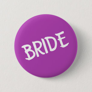 Macaron Rond 5 Cm Bouton de mariée Violet Blanc
