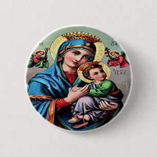 Macaron Rond 5 Cm Bouton de Mary de mère