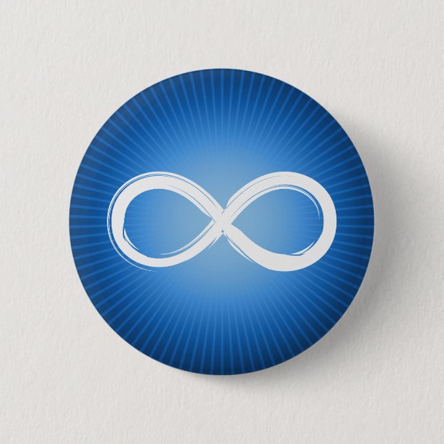 Macaron Rond 5 Cm Bouton de maths du symbole | d'infini (Devant)