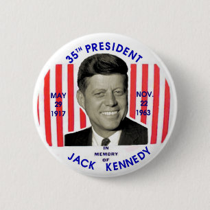 Macaron Rond 5 Cm Bouton de mémorial de Jack Kennedy
