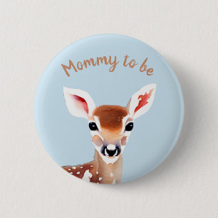 Macaron Rond 5 Cm Bouton de mignonne maman cerf