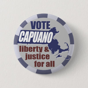 Macaron Rond 5 Cm Bouton de Mike Capuano de vote