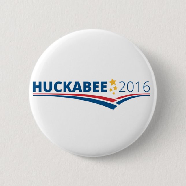 Macaron Rond 5 Cm Bouton de Mike Huckabee 2016 (Devant)