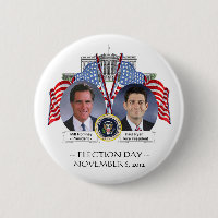 BOUTON de Mitt Romney Paul Ryan de JOUR d'ÉLECTION