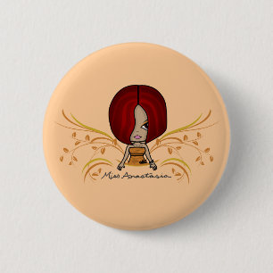 Macaron Rond 5 Cm Bouton de "Mlle Anastasia"