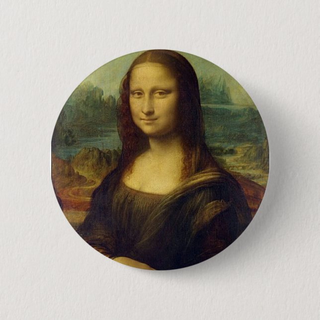 Macaron Rond 5 Cm Bouton de Mona Lisa (Devant)