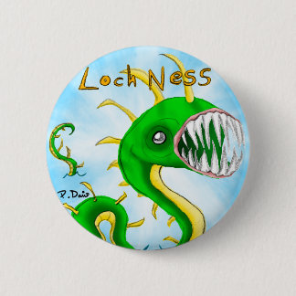 Macaron Rond 5 Cm Bouton de monstre de Loch Ness