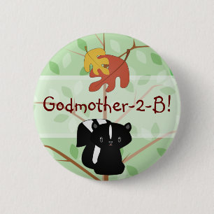 Macaron Rond 5 Cm Bouton de mouffette de région boisée