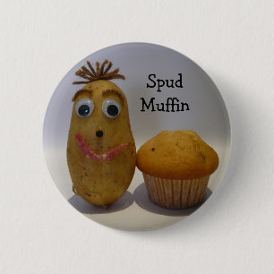 Macaron Rond 5 Cm Bouton de muffin de pomme de terre idiot