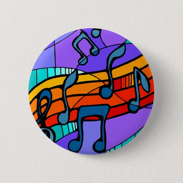 Macaron Rond 5 Cm Bouton de musique de hip hop (Devant)