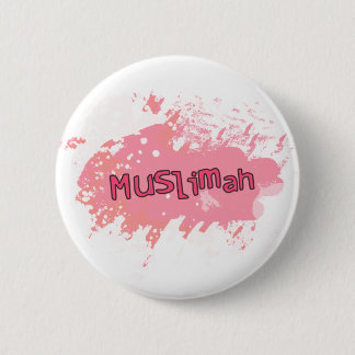 Macaron Rond 5 Cm Bouton de Muslimah (rose)