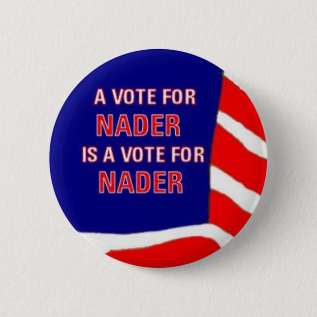 Macaron Rond 5 Cm Bouton de Nader de vote (Devant)