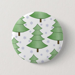 Macaron Rond 5 Cm Bouton de neige d'arbre de Noël