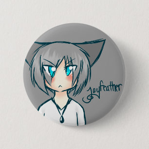 Macaron Rond 5 Cm Bouton de Nekomimi Jayfeather