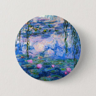 Macaron Rond 5 Cm Bouton de nénuphars de Monet