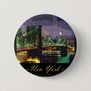 Macaron Rond 5 Cm bouton de New York