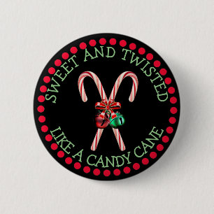 Macaron Rond 5 Cm Bouton de Noël amusant