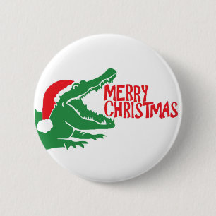 Macaron Rond 5 Cm Bouton de Noël d'alligator