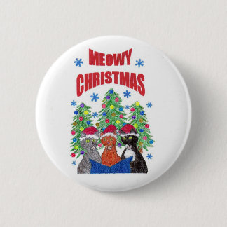 Macaron Rond 5 Cm Bouton de Noël de Meowy